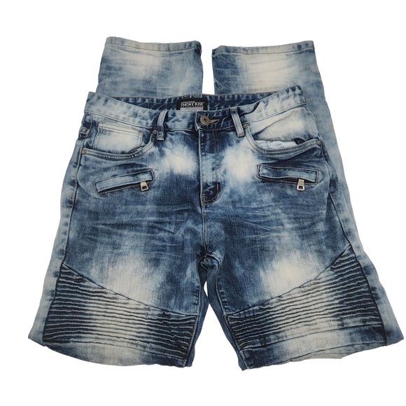 Smoke rise Bleached Young Mens Jeans size 20